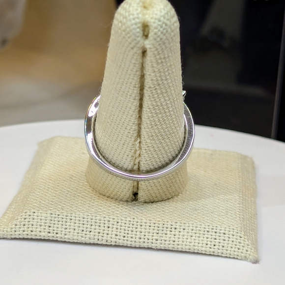 Peridot Green CZs & Clear CZs Bypass Ring - Picture 5 of 5